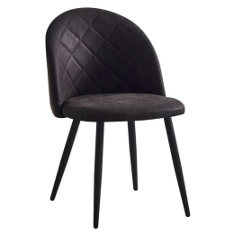 Καρέκλα Bella ΕΜ757,3S 50x56x80cm Anthracite-Black