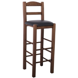 Σκαμπό Bar Σίφνος Ρ980,Ε2Τ 36x37x78/107cm Black-Walnut