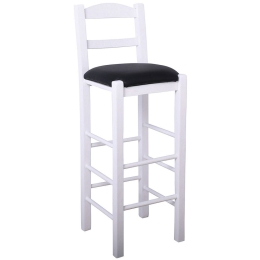 Σκαμπό Bar Σίφνος Ρ980,Ε8Τ 36x37x78/107cm Black-White