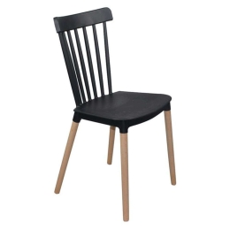 Καρέκλα Lina ΕΜ1391,2 44x51x84cm Black-Natural