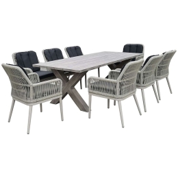 Τραπέζι Κήπου Alley Ε6842,2 220x94x72cm Alu Grey