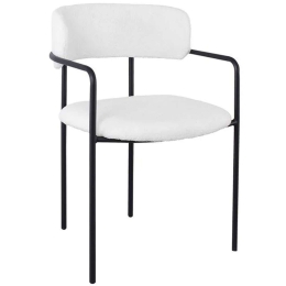 Πολυθρόνα Gillan ΕΜ787,1 54x54x81cm White-Black Μέταλλο,Ύφασμα