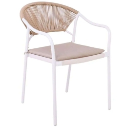 Πολυθρόνα Με Μαξιλάρι Molly Ε6713,1 55x61x85cm Natural-White