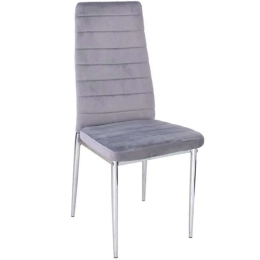 Καρέκλα Jetta ΕΜ966Χ,8Κ 40x50x95cm Chrome-Grey Βελούδο, Μέταλλο