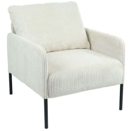 Πολυθρόνα Alberto Ε7125,1 70x80x83cm Ecru-Black