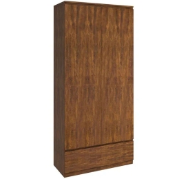 Ντουλάπα Δίφυλλη Borneo 80x40x180cm Walnut Δίφυλλη