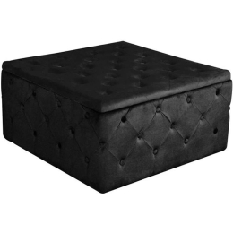 Σκαμπό Με Αποθηκευτικό Χώρο Tibor Velure Ε7026,2 80x80x41cm Black