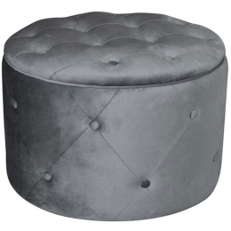 Σκαμπό Με Αποθηκευτικό Χώρο Travis Velure Ε7025,3 Φ60x45cm Grey