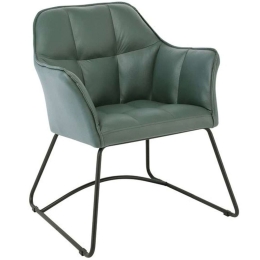 Πολυθρόνα Polly ΕΜ719,1 67x64x82cm Olive-Black Μέταλλο,Ύφασμα