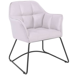 Πολυθρόνα Polly ΕΜ719,2 67x64x82cm Light Grey-Black Μέταλλο,Ύφασμα