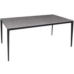 Τραπέζι Barret ΕΜ835,2 140x80x74cm Stone Grey-Black Αλουμίνιο,Τεχνομάρμα