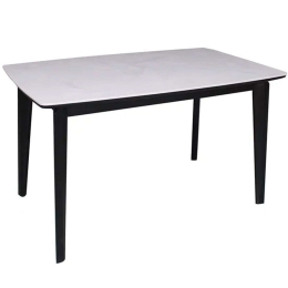 Τραπέζι Danny Ε793,1 130x80x75cm Stone White-Black Ξύλο,Τεχνομάρμαρο