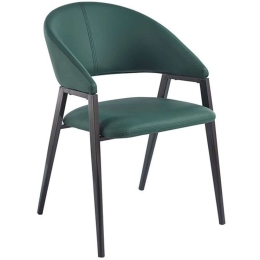 Πολυθρόνα Deli ΕΜ175,1 52x62x83cm Forest Green-Black Μέταλλο,Τεχνόδερμα
