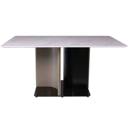 Τραπέζι Baron Ε794,1 160x90x76cm Marble White-Multi Ξύλο,Τεχνομάρμαρο