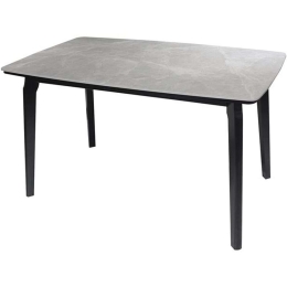 Τραπέζι Dalin Ε796,2 130x80x74cm Marble Grey-Black Ξύλο,Τεχνομάρμαρο