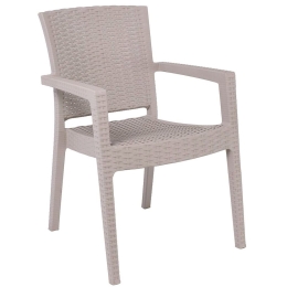Πολυθρόνα Στοιβαζόμενη Lora-Pro Ε303,50 58x61x87cm Beige-Sand