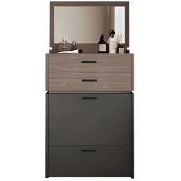 Τουαλέτα Vanity Ε7353,1 60x45x90/130cm Anthracite-Walnut