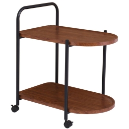 Βοηθητικό Τραπεζάκι Trolley ΕΜ461 60x38x65cm Black-Walnut