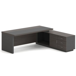 Γραφείο Δεξιά Γωνία Vip ΕΟ929,R 180x90x75/180x50x62cm Anthracite-Walnut