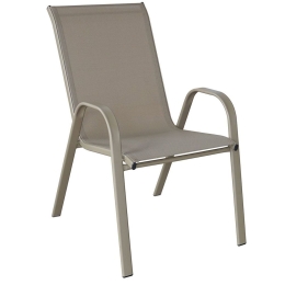 Πολυθρόνα Κήπου Στοιβαζόμενη Rio Ε270,8 55x74x91cm Cappuccino-Beige