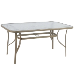Τραπέζι Rio Ε2501,4 150x90x71cm Cappuccino-Beige
