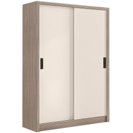 Ντουλάπα Δίφυλλη - Συρόμενη Vanity Ε7354,2 120x60x200cm Walnut-Ecru Δίφυλλη