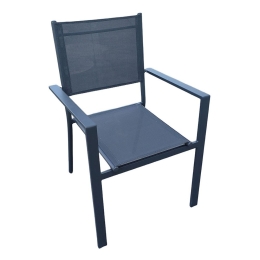 Πολυθρόνα Dining Στοιβαζόμενη Amiral Ε6794,3 60x57x85cm Anthracite-Grey