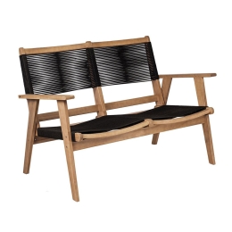 Καναπές Διθέσιος Coffee Living Ε2352,1 119x71x84cm Natural-Black Διθέσιος