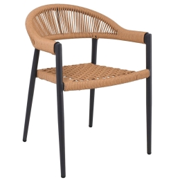 Πολυθρόνα Βεράντας-Κήπου Madison Ε6724,1 58x56x78cm Anthracite-Natural
