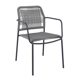 Πολυθρόνα Βεράντας-Κήπου Luigi Ε6723,2 52x61x79cm Anthracite-Grey