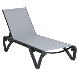Ξαπλώστρα Capri Ε3383,1 68/58x190x30cm Black-Grey