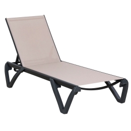 Ξαπλώστρα Capri Ε3383,2 68/58x190x30cm Beige-Black