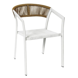 Πολυθρόνα Βεράντας-Κήπου Parma Ε6717,2 55x58x78cm Natural-White