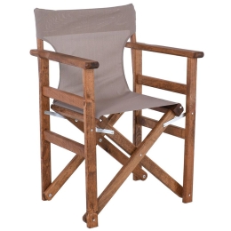 Πολυθρόνα Σκηνοθέτη Ε7770,Υ1 60x51x85cm Walnut-Cappuccino