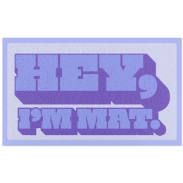 Πατάκι Εισόδου Hey I'm Mat -AMDMW-HEYIMMAT-7040 70x40cm Purple Artsy Mats 70x40