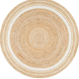Χαλί Γιούτας 00.02.23556 Natural-White Round 120X120cm Round