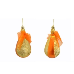 Χριστουγεννιάτικη Μπάλα Drop 00.02.2732 15cm Gold-Orange