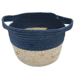 Καλάθι Με Φάσα 00.06.61183 21,5x14cm Ψάθινο Blue Ψάθα