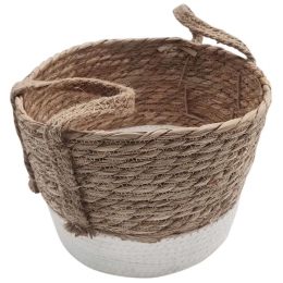 Καλάθι Με Βάση 00.06.61188 25x20-27cm Ψάθινο White Ψάθα