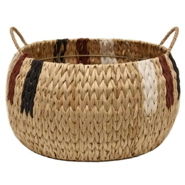 Καλάθι Μπουλ Stripes 00.06.67465 35x23cm Ψάθινο Natural-Multi Ψάθα