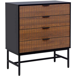 Συρταριέρα 0016-225-051 80x40x90cm Black-Oak