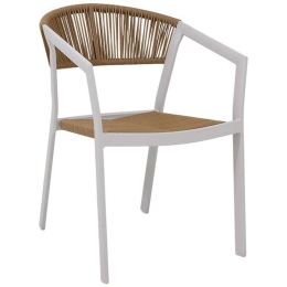 Πολυθρόνα Djenne 0043-124-008 57x61x81cm White-Natural