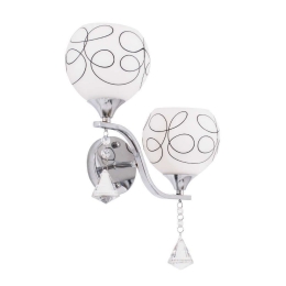 Φωτιστικό Τοίχου - Απλίκα Canter 00635 2xE27 32x15x40cm Black-White GloboStar