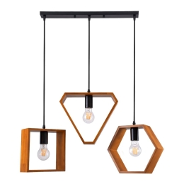 Φωτιστικό Οροφής Elise 00684 E27 76x8x130cm Brown-Black GloboStar