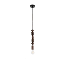 Φωτιστικό Οροφής Κρεμαστό Beads 00693 1xE27 IP20 5x33cm Dark Brown GloboStar