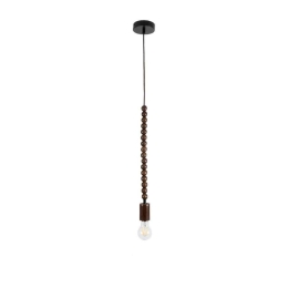 Φωτιστικό Οροφής Κρεμαστό Beads 00694 1xE27 IP20 4x47cm Dark Brown GloboStar
