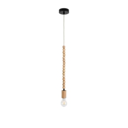 Φωτιστικό Οροφής Κρεμαστό Beads 00698 1xE27 IP20 4x47cm Beige GloboStar