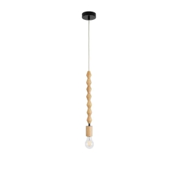Φωτιστικό Οροφής Κρεμαστό Beads 00699 1xE27 IP20 4x43cm Beige GloboStar