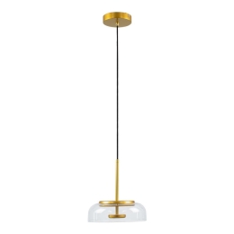 Φωτιστικό Οροφής Charlotte 00742 Led 5W Φ23x23cm Clear-Gold GloboStar