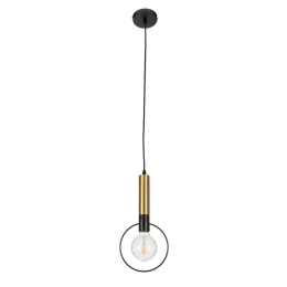Φωτιστικό Οροφής Olvero 00772 1xΕ27 Με Πλέγμα 18x4x38cm Black-Gold GloboStar